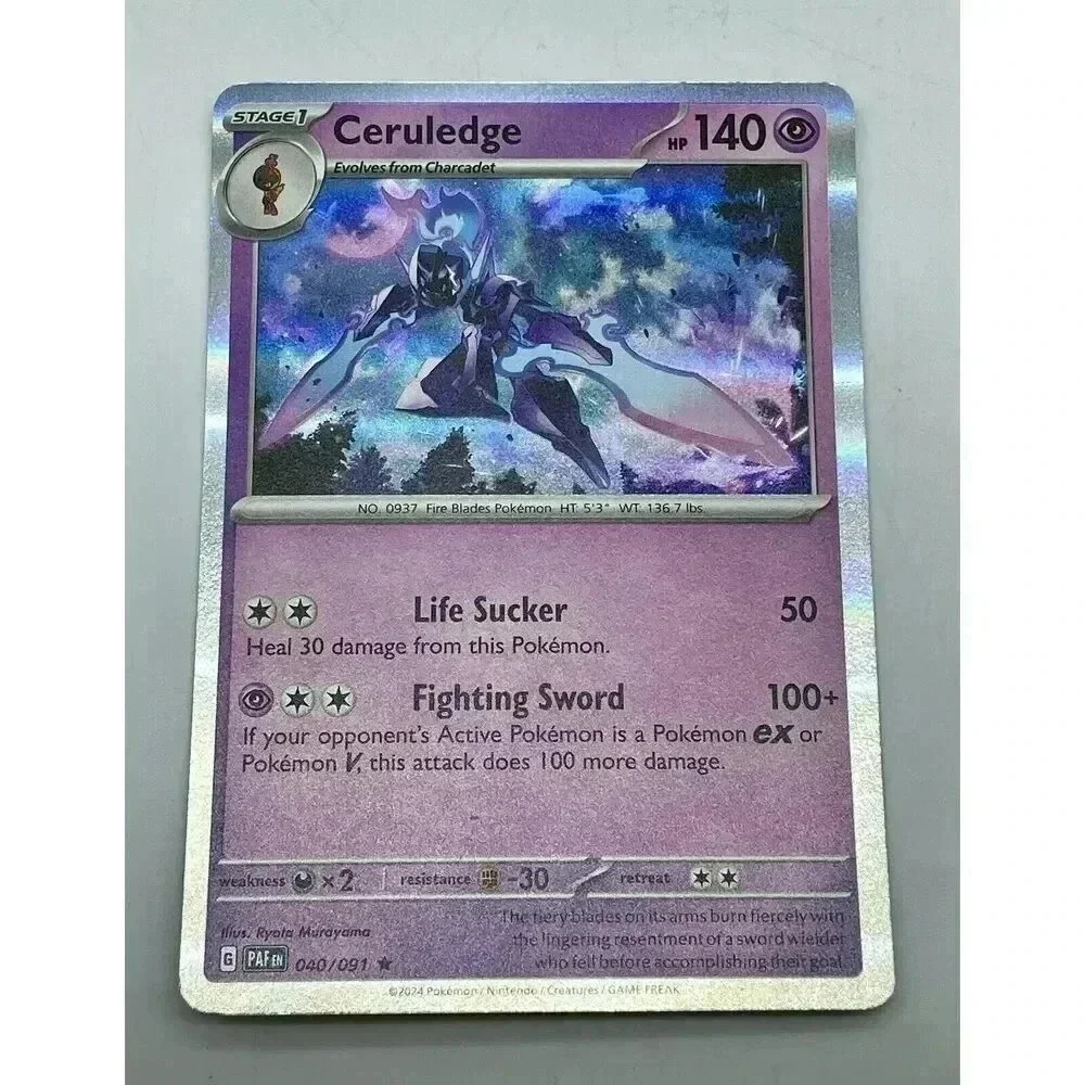 Ceruledge 040/091 Rare‎ S & V Paldean Fates Holo Pokemon TCG Mint Unplayed